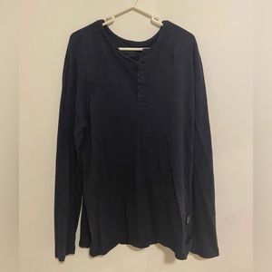 Patagonia Blue Mens Henley Long Sleeved Tee, Large